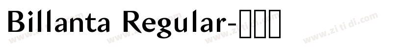 Billanta Regular字体转换